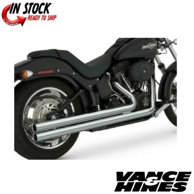 Sistema de escape completo doble largo Vance & Hines Big Shots cromado Harley Davidson Foto 1 de 3