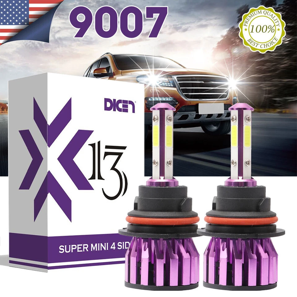 2PCS 9007 HB5 CREE LED Headlight Bulbs Kit Super Duty Hi-Low Beam fit for Ford Foto 1 de 4