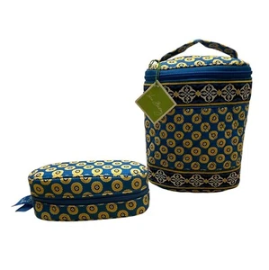 Vera Bradley Blau Cool Keeper Muster Gesteppt & Brillenetui Set-Neu - Bild 1 von 14