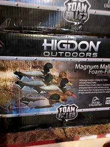 HIGDON DUCK DECOYS NEW FOAM FILLED FLOCKED HEAD MALLARD DUCK DECOYS 1/2 DOZEN - Picture 1 of 2