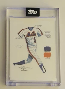 2021 Topps ESPN Once Upon Time in Queens Mets Uniform Joe Petruccio Art JP-1 - Bild 1 von 2