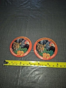 Busch Gardens Florida Leopard 3" Pinback Button 1980er Adler Menge (2) - Bild 1 von 3