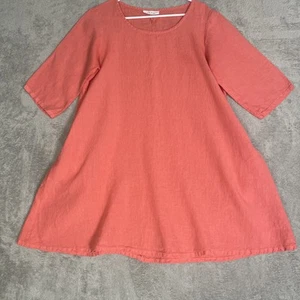 Bryn Walker Top Women’s XXS Coral 100% Linen Dress Hopper Tunic Pockets Boho - Picture 1 of 14