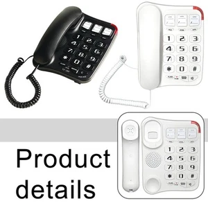 Hearing Accessible Home Phone with Oversized Buttons for Elderly Users - Zdjęcie 1 z 14