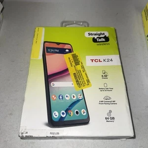 TCL K24 | Straight Talk Wireless | 6.56 in HD Screen | 32GB 8MP 5G | Gray - Picture 1 of 6