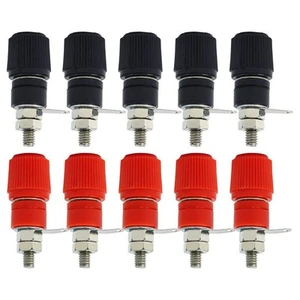 Lot de 10 bornes connecteur électrique poteau de fixation prise banane premium - Photo 1/12