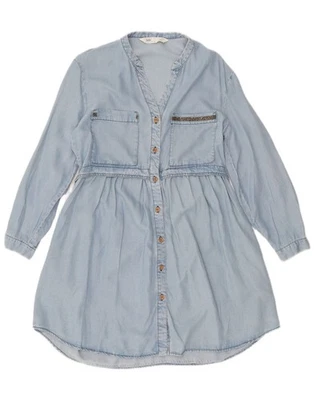ZARA Womens Long Sleeve Denim Dress UK 6 XS Blue AH18 - Image 1 of 3