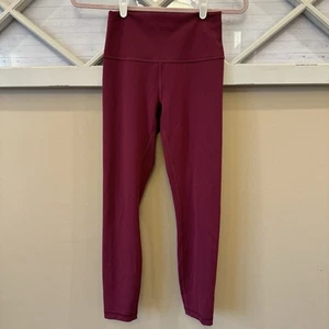 Legging ajustado de tiro alto Lululemon Wunder Train 25" borgoña para mujer 6 - Imagen 1 de 7