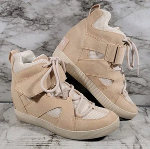 Sorel Out N About Sport Wedge Beige Shoes Boots / NL4980-192 / Women's Size 8.5 - Picture 1 of 11