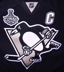 Mens EUC Reebok CCM 2009 Stanley Cup Penguins CROSBY Jersey size XL - Picture 1 of 9