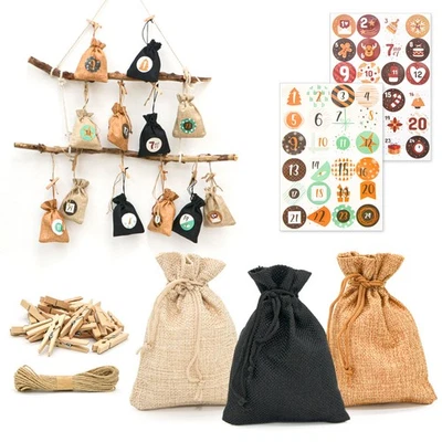 DIY Adventskalender zum Befüllen - 24 Geschenk Säckchen - Komplettes Bastelset - Bild 1 von 4