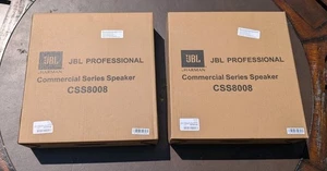 (2) New JBL Pro CSS8008 Commercial 5-Watt Ceiling Speaker 8-Inch Round White 2 - Picture 1 of 6
