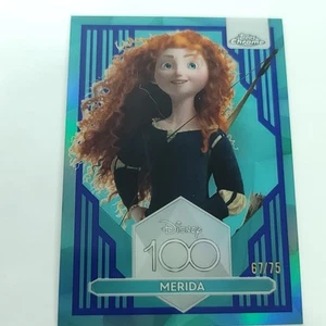 2023 Topps Chrome Disney 100 Merida Dark & Light Blue Refractor Limited 67/75 - Picture 1 of 4