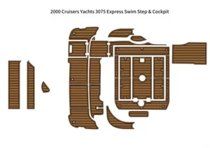 Fits 2000 Cruisers Yachts 3075 Express Swim Platform Cockpit Boat flooring - Foto 1 di 24