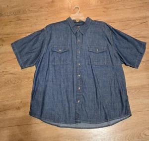 Denim Shirt Mens 2XL Route 66 Original Clothing Company Blue Two Front Pockets - Picture 1 of 17