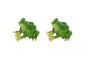 Miniature Fairy Garden 1.25" Green Frogs - Set of 2 - Buy 3 Save $5 - Picture 1 of 1
