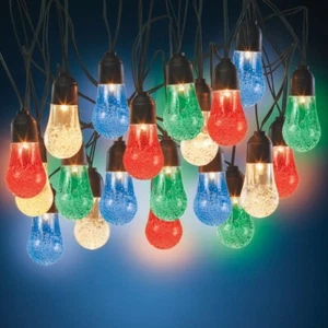 4.3m Energía Solar Varios Colores Burbujas Exterior Jardín Patio Cadena de Luces - Imagen 1 de 2
