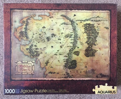 El Hobbit, Mapa de la Tierra Media, Puzzle 1000 Piezas NUEVO Foto 1 de 4