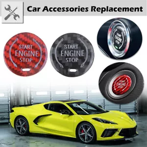 For Chevrolet Corvette C8 Start Stop Button Auto Engine Accessories Carbon Black - Bild 1 von 8