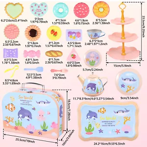 45Pcs Kids Tea Party Set Funny Afternoon Tea Pretend Toy with Dessert teNjB - Picture 1 of 11