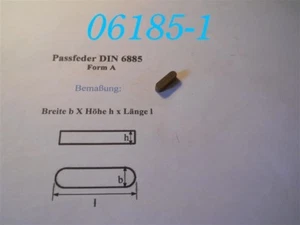 10 x MUELLE DE AJUSTE FORMA ALTA A 5x5x18 -DIN 6885- - Imagen 1 de 1
