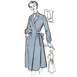 1940's - 1950's Sewing Pattern Lady's Wrap Around Overalls Mrs Mop - Multi-Sizes - Picture 1 of 1