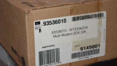 Multi-Tech 93536010 MT3334ZDX Multi Modem 33.6K bps Data/Fax Modem, NEW - Image 1 of 2