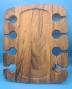 NATURAL THAILAND IRONWOOD GOURMET WINE TASTING APPETIZER SERVING TRAY - Picture 1 of 8