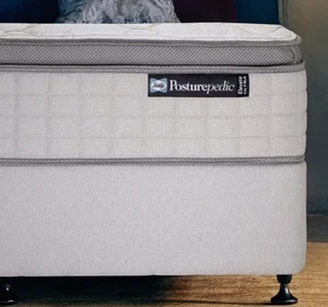 ❤️Sealy Posturepedic Bed~BARCELONA Classic QUEEN ENSEMBLE Plush Melb Vic❤️ - Picture 1 of 13
