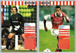 David Seaman / Thierry Henry - Arsenal #21 Football Magic 1998-9 Fact File Page - Picture 1 of 1