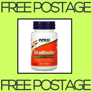 NEW NOW Foods, OralBiotic, ENT Health, Fresh Breath - 60 Lozenges FREE SHIPPING - Picture 1 of 2