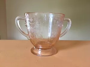Vintage Pink American Sweetheart Macbeth-Evans Footed Open Sugar - Bild 1 von 1