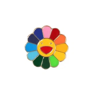 NEW takashi murakami Flower Rainbow Pin Badge kaikai kiki Mini Brooch Gifts - Picture 1 of 2