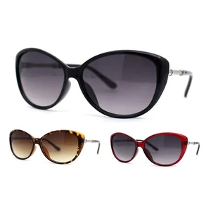 Womens Metal Chain Arm Classic Cat Eye Sunglasses - Picture 1 of 13