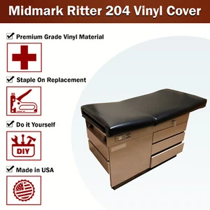 Midmark Ritter Medical Exam 204 Replacement Vinyl Upholstery Cover - STAPLE ON - Picture 1 of 24