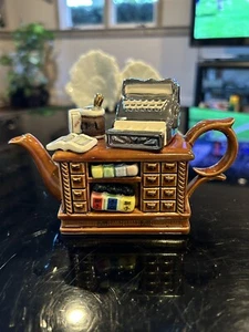 Cardew Mini Vintage Tea Shop Counter Cash Register Teapot Porcelain England - Picture 1 of 2