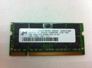 Macbook A1211 Micron 1GB PC2-5300S DDR2-667 Memory RAM MT16HTF12864HY-667D3 135 - Picture 1 of 1