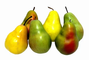 Fruta Artificial 4" Peras Verde y Amarillo Colección 6 - Imagen 1 de 5