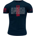 Grunt Style USMC - Never Met A Marine T-Shirt - Navy