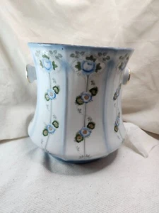 Antique Porcelain Floral Chamber Pot Slop Jar Bucket 19th Century 1850-1899 - Picture 1 of 14