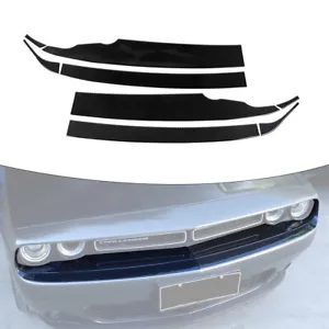 Carbon Fiber Front Lower Strips Trim Cover Decor Decals For Dodge Challenger 15+ - Picture 1 of 8