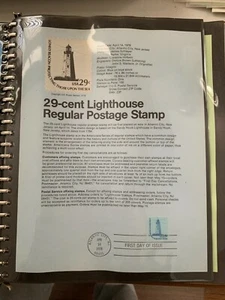 USPS Souvenir Page Scott , 1978 light house stamps - Picture 1 of 1