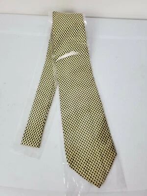 Corbata de seda para hombre J Crew amarillo verde estampado cachemir Preppy nueva sin etiquetas Foto 1 de 4