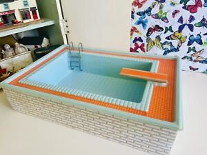 Lundby Swimming Pool - Vintage 1972-1975. Diving Board and Ladder.