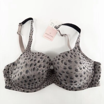Sujetador Rosa Faia 38C Gris Platino Estampado Animal Malia Sin Costuras Con Aros Hermoso Foto 1 de 4