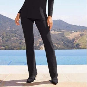 Boston Proper Pull On Straight Leg Ponte Pants Sz Large Short Travel Packable - Picture 1 of 8
