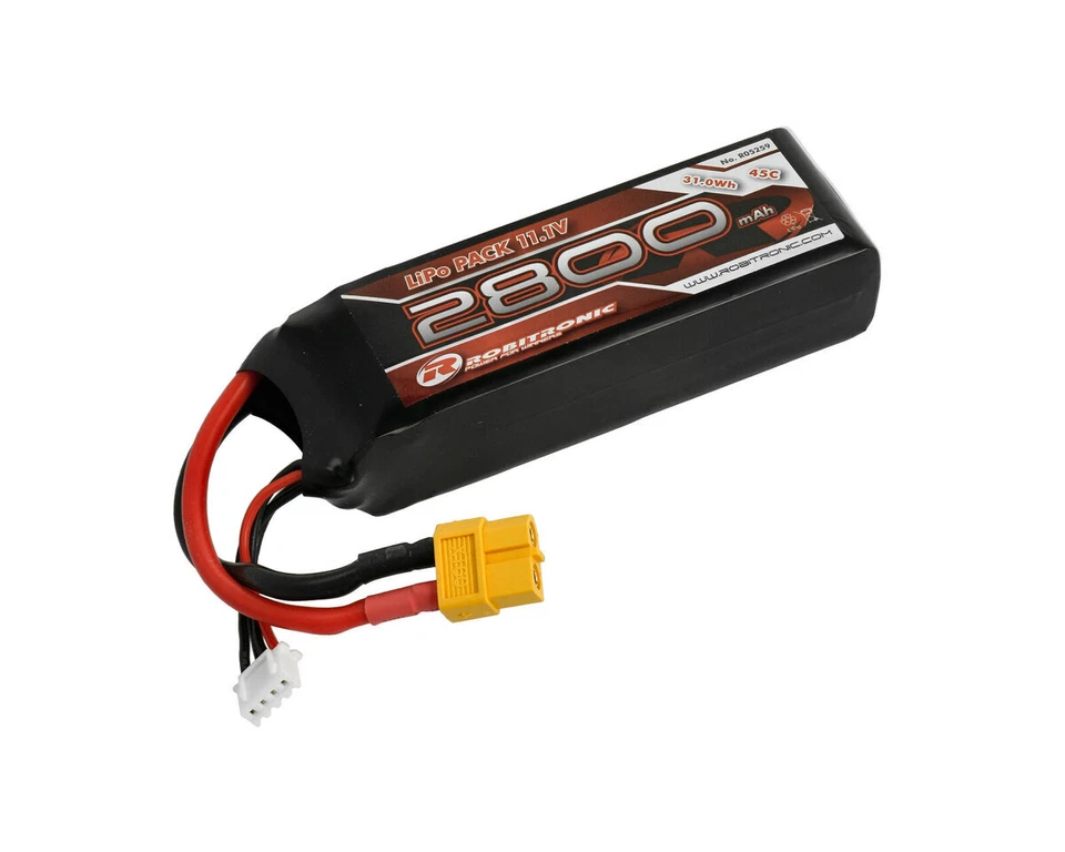 Robitronic LiPo Akku 2800mAh 3S 45C mit XT60 Stecker R05259  - Bild 1 von 1