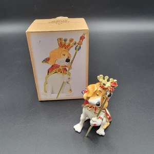 Cracker Barrel Royal Beagle Dog Enameled jewel metal hinged Trinket w/box. - Picture 1 of 12