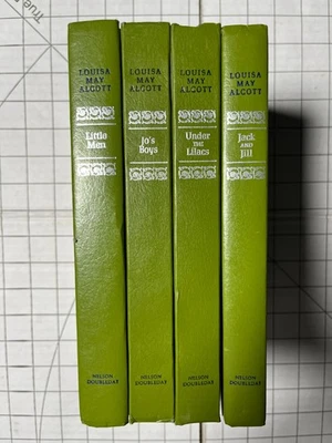 1950s Louisa May Alcott Hardcover 4 Book Set Nelson Doubleday Little Men Vintage Foto 1 de 4