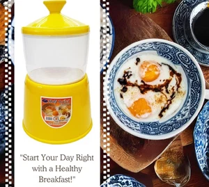Half Boiled Egg Maker Original Made in Malaysia Yellow Color (BUNDLE OF 2) - Picture 1 of 5